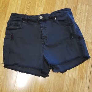 Blank NYC Wedgie shorts black distressed 28